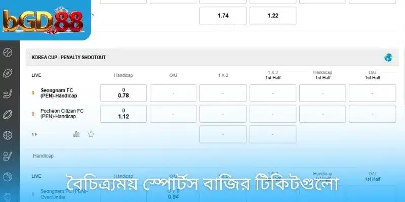 স্পোর্টস ইভেন্টগুলো সবসময় আপডেট করা হয়