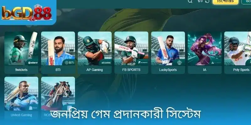 জনপ্রিয় গেম প্রদানকারী সিস্টেম